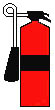 Carbon Dioxide Portable Fire Extinguisher (Red, Black Stripe)